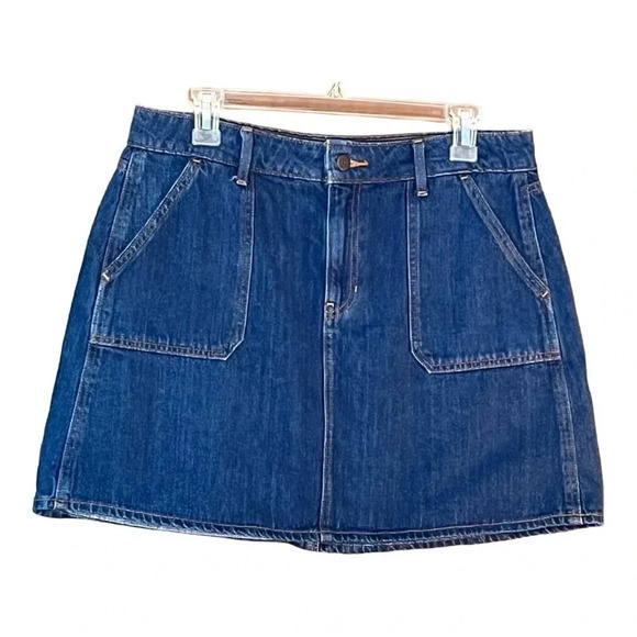 OLD NAVY CLASSIC DENIM JEAN SKIRT WITH POCKETS SIZE 10 - Picture 1 of 6